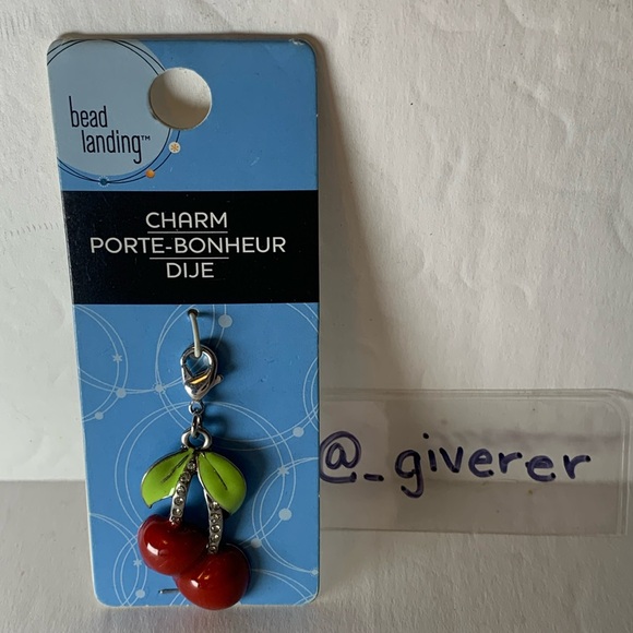 NWT BLING CHERRIES CHARM BEAD LANDING - Picture 2 of 6